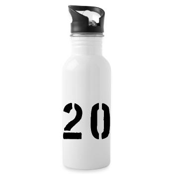 20 - Water bottle with straw - white - Right