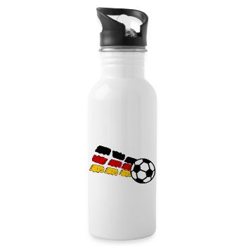 Les fans de football allemands - Gourde avec paille intégrée - blanc - Droite