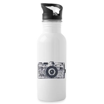 Photographer Camera Photographers Funny Photography - Water bottle with straw - white - Right