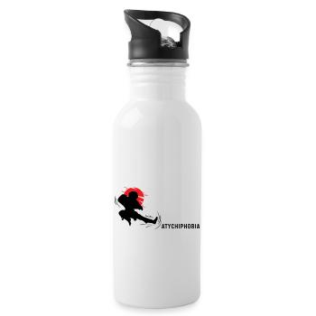 Atychiphobie - kick it - Trinkflasche mit integriertem Trinkhalm - Weiß - Rechts