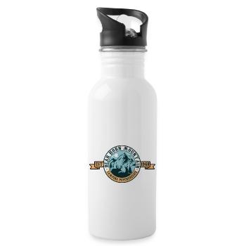 Bear Horn Mountain - Camping Psychedelics - Water bottle with straw - white - Right