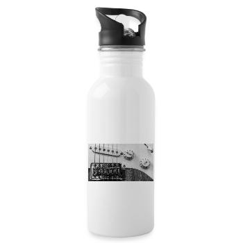 Gitarre - Trinkflasche mit integriertem Trinkhalm - Weiß - Rechts