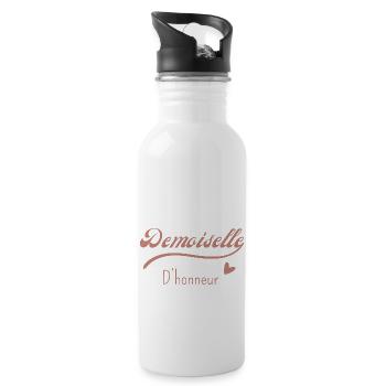 Demoiselle d’honneur - Gourde avec paille intégrée - blanc - Droite