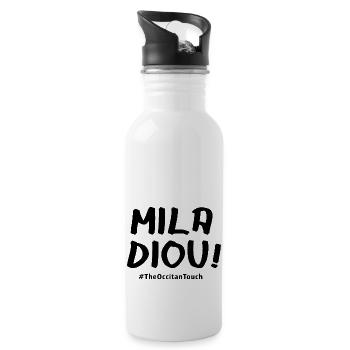 Mila diou - Gourde avec paille intégrée - blanc - Droite