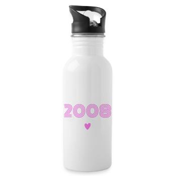 Born in 2008 daughter - Water bottle with straw - white - Right