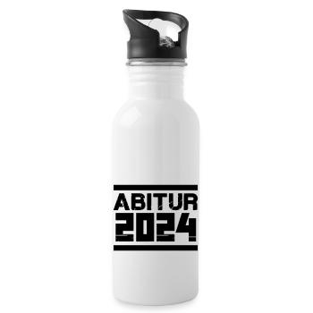 abitur 2024 - Trinkflasche mit integriertem Trinkhalm - Weiß - Rechts
