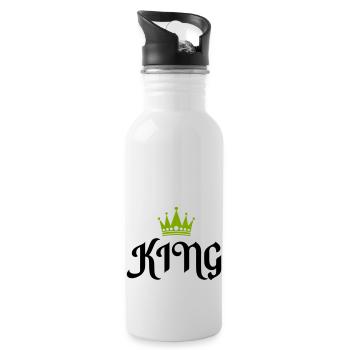 king 02 - Water bottle with straw - white - Right