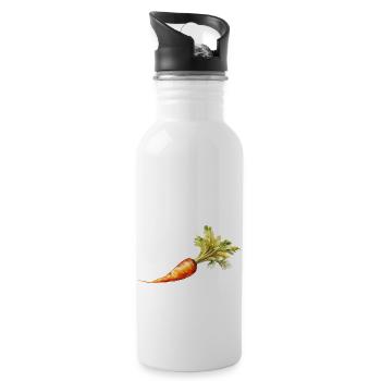 carrot - Water bottle with straw - white - Right