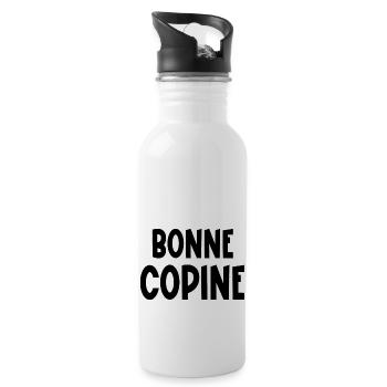 bonne copine - Gourde avec paille intégrée - blanc - Droite