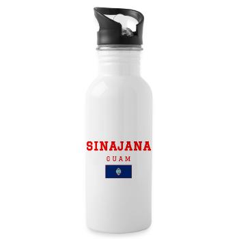 Sinajana Guam - Trinkflasche mit integriertem Trinkhalm - Weiß - Rechts