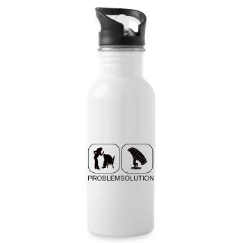 Kitesurfer Windsurfing Windsurfer Kitesurfing - Trinkflasche mit integriertem Trinkhalm - Weiß - Rechts