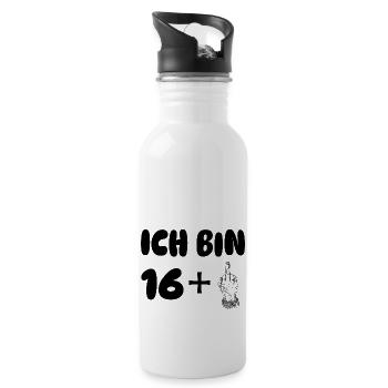 ich bin 17 - Trinkflasche mit integriertem Trinkhalm - Weiß - Rechts