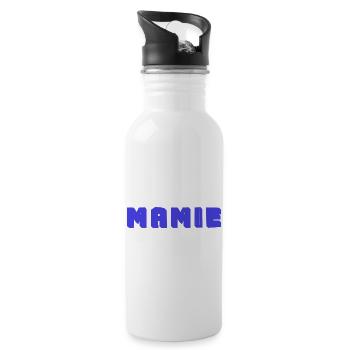 MAMIE. FÊTE DES MÈRES. BONNE FÊTE MAMIE. JE T'AIME - Gourde avec paille intégrée - blanc - Droite
