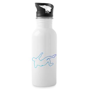 Climber Kletterer Bouldern Klettern Boulder - Trinkflasche mit integriertem Trinkhalm - Weiß - Rechts