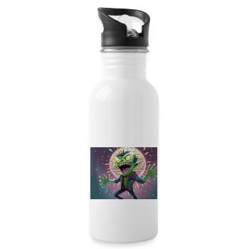 Drunkenstein’s Monster Halloween jeu de mots amusant - Gourde avec paille intégrée - blanc - Droite