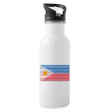 Philippines drapeau philippin fierté je cadeau - Gourde avec paille intégrée - blanc - Droite