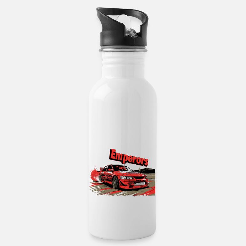 Empereurs Lancer Evo 6 - Gourde avec paille intégrée - blanc