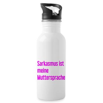 Sarcasme Pro - Gourde avec paille intégrée - blanc - Droite
