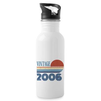 Jahrgang 2006 - Trinkflasche mit integriertem Trinkhalm - Weiß - Rechts
