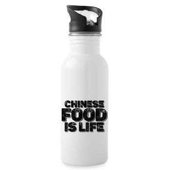 Chinese Food Is Life 3 - Water bottle with straw - white - Right