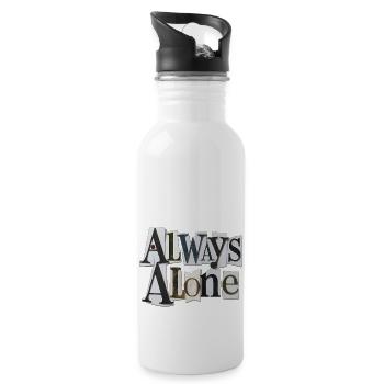 Always Alone - Water bottle with straw - white - Right