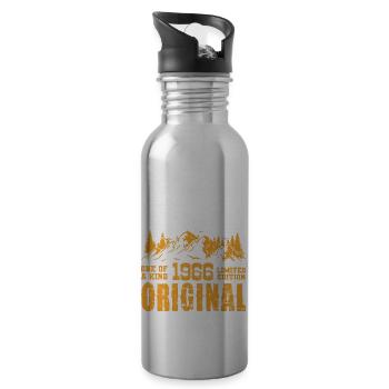 Birthday Gift 1966 - 1966 - Water bottle with straw - silver - Right