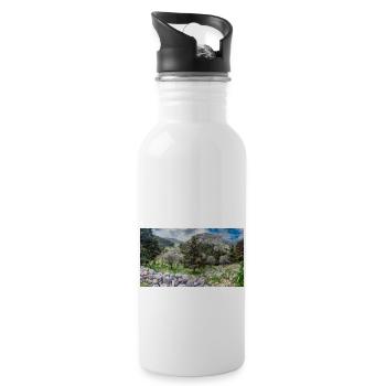 Burgruine des mittelalterlichen Palio Pyli Kos - Trinkflasche mit integriertem Trinkhalm - Weiß - Rechts