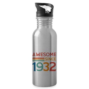 Großartig seit 1932 - Trinkflasche mit integriertem Trinkhalm - Lightsilver - Rechts