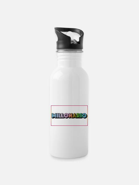 201431 - Water bottle with straw - white