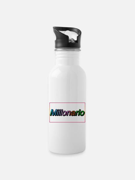 201434 - Water bottle with straw - white