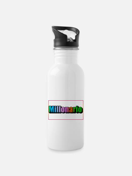201443 - Water bottle with straw - white