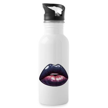 Black Lips - Dark Mystery - Water bottle with straw - white - Right