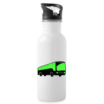Bus Bus Driving - Water bottle with straw - white - Right