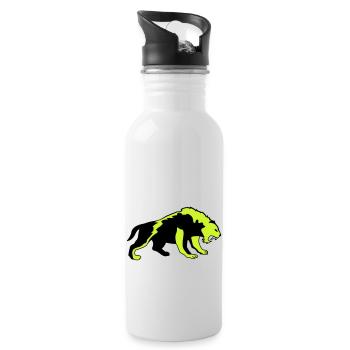 tiger 02 - Trinkflasche mit integriertem Trinkhalm - Weiß - Rechts