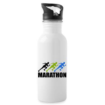 marathon - Water bottle with straw - white - Right
