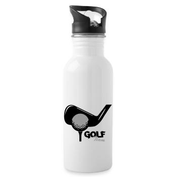 golf team - Trinkflasche mit integriertem Trinkhalm - Weiß - Rechts