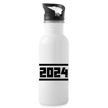 2024 - Water bottle with straw - white - Right