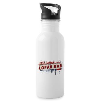 croatia hrvatska croatia hrv hr travel tourism - Water bottle with straw - white - Right
