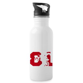 Moto 81 biker - Water bottle with straw - white - Right