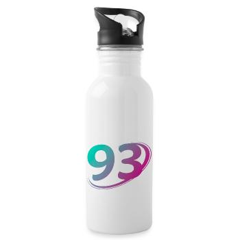 Number 93 multicolor - Water bottle with straw - white - Right
