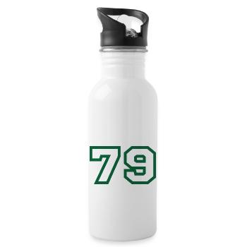 Number 79 sport - Water bottle with straw - white - Right