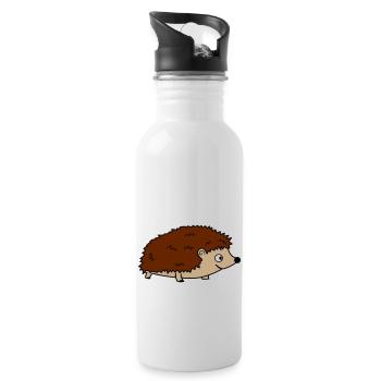 Hedgehog 02 - Water bottle with straw - white - Right