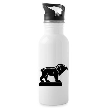 Bär - Trinkflasche mit integriertem Trinkhalm - Weiß - Rechts