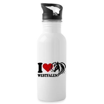J’adore Horse Westphalia - Gourde avec paille intégrée - blanc - Droite