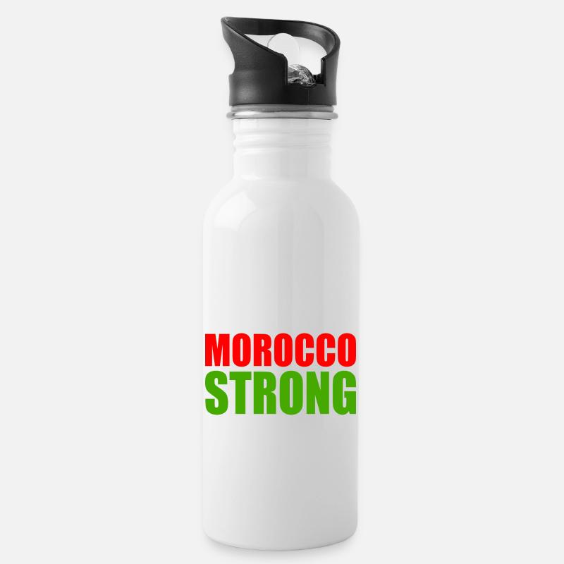 Morocco strong - Gourde avec paille intégrée - blanc