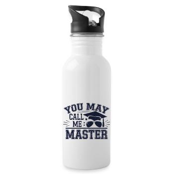 Funny statement for academics - Water bottle with straw - white - Right