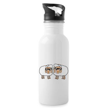 Deux Mouton Lunettes de Soleil 2 Cappy Cap Été Crew - Gourde avec paille intégrée - blanc - Droite