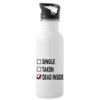 SINGLE noir blanc DEAD - Gourde avec paille intégrée - blanc - Droite
