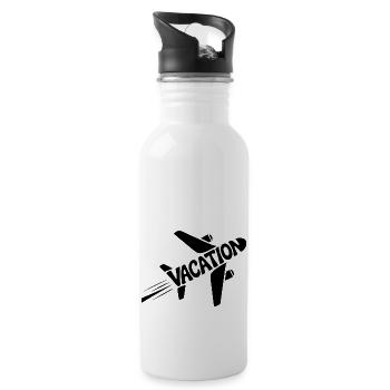 Vacation - Cool Holiday Pictogram - Water bottle with straw - white - Right