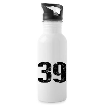 39 Number Leotard - Water bottle with straw - white - Right
